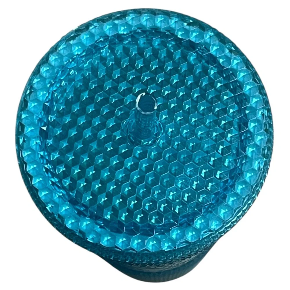 Starbucks Cold Beverage Blue Ombré Textured Jewel Sparkle Tumbler w/Straw 24 oz